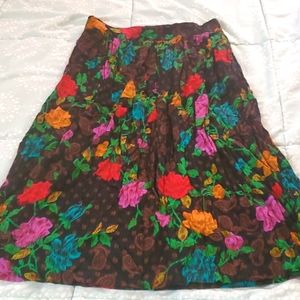 Multi colored floral skirt size 14